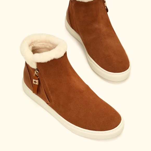 Kate Spade suede brown sneaker brand new in box. - Picture 3 of 3